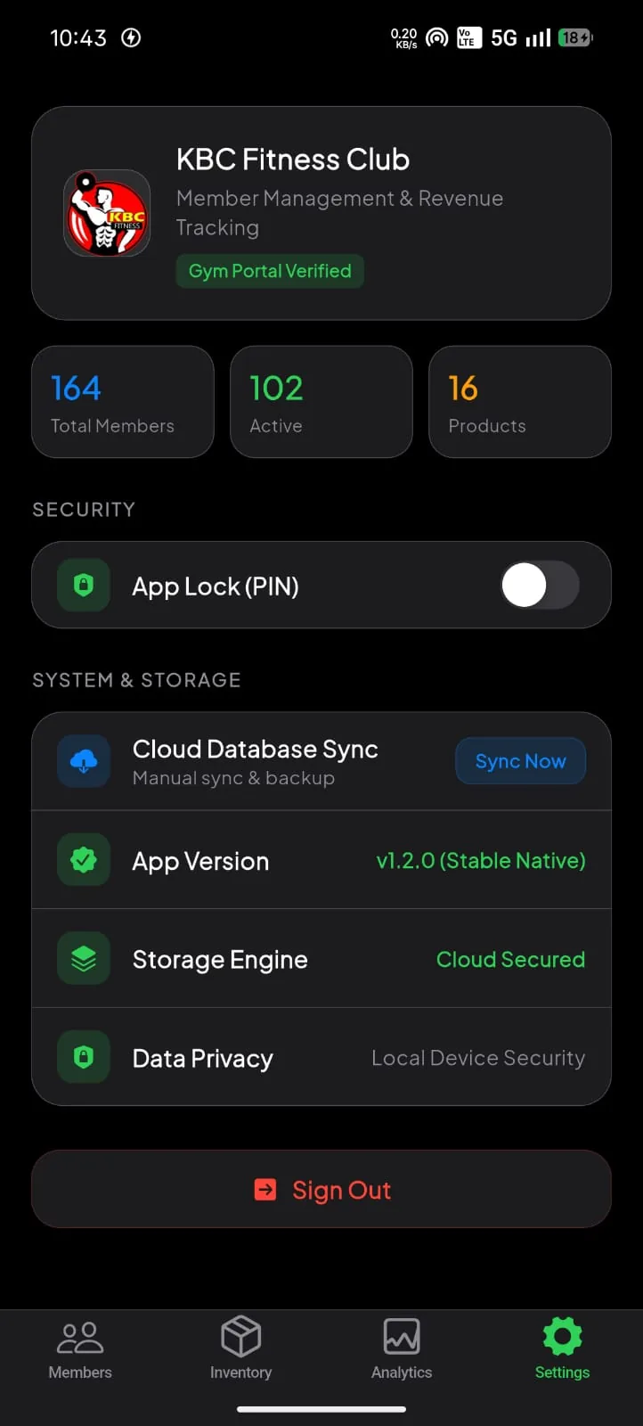 KBC Fitness sync settings v1.2.0